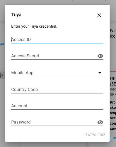 Tuya_v2_nieoficjalna_logowanie_Screenshot 2021-10-19 at 12-18-56 Konfiguracja - Home Assistant