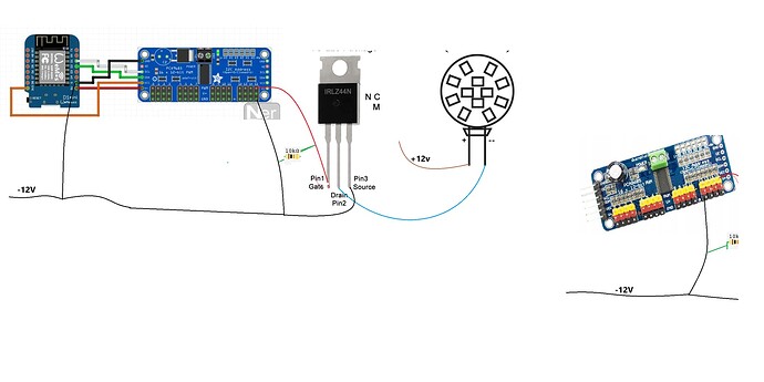 schemat led schody