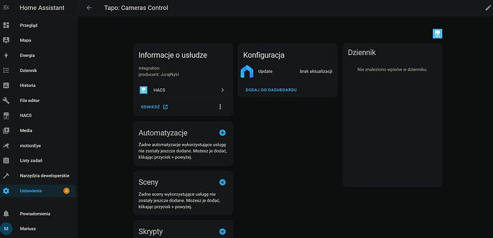 Tapo cameras controls