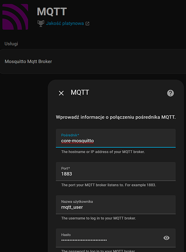 MQTT config